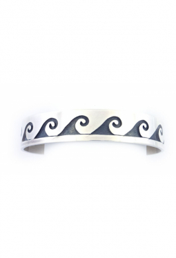Overlay Armreif Wellen Hopi-Style breit