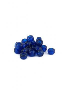 Crow Beads dunkelblau transparent 9 mm Glasperlen